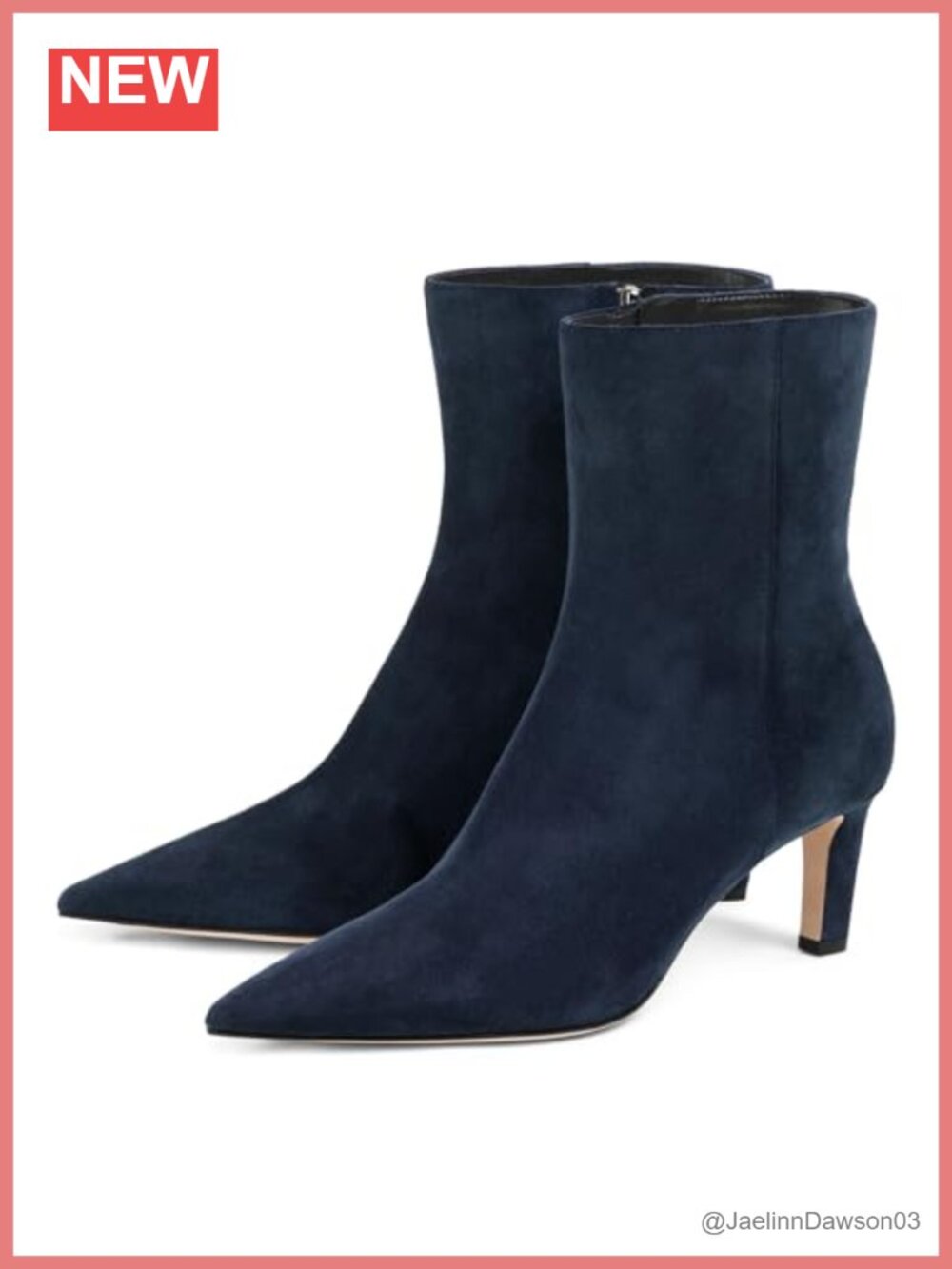 Faux Suede Kitten Heel Ankle Booties Pointed Toe Side Zipper